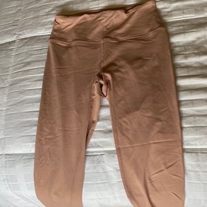 Saski Collection High Waisted Leggings-Nude Pink